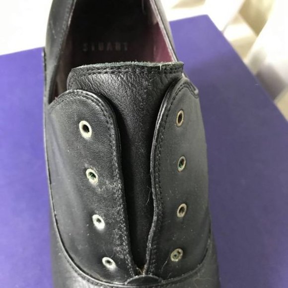 Stewart Weitzman Designer Footwear Black Leather Women's Heel Shoes Spain - Picture 4 of 6
